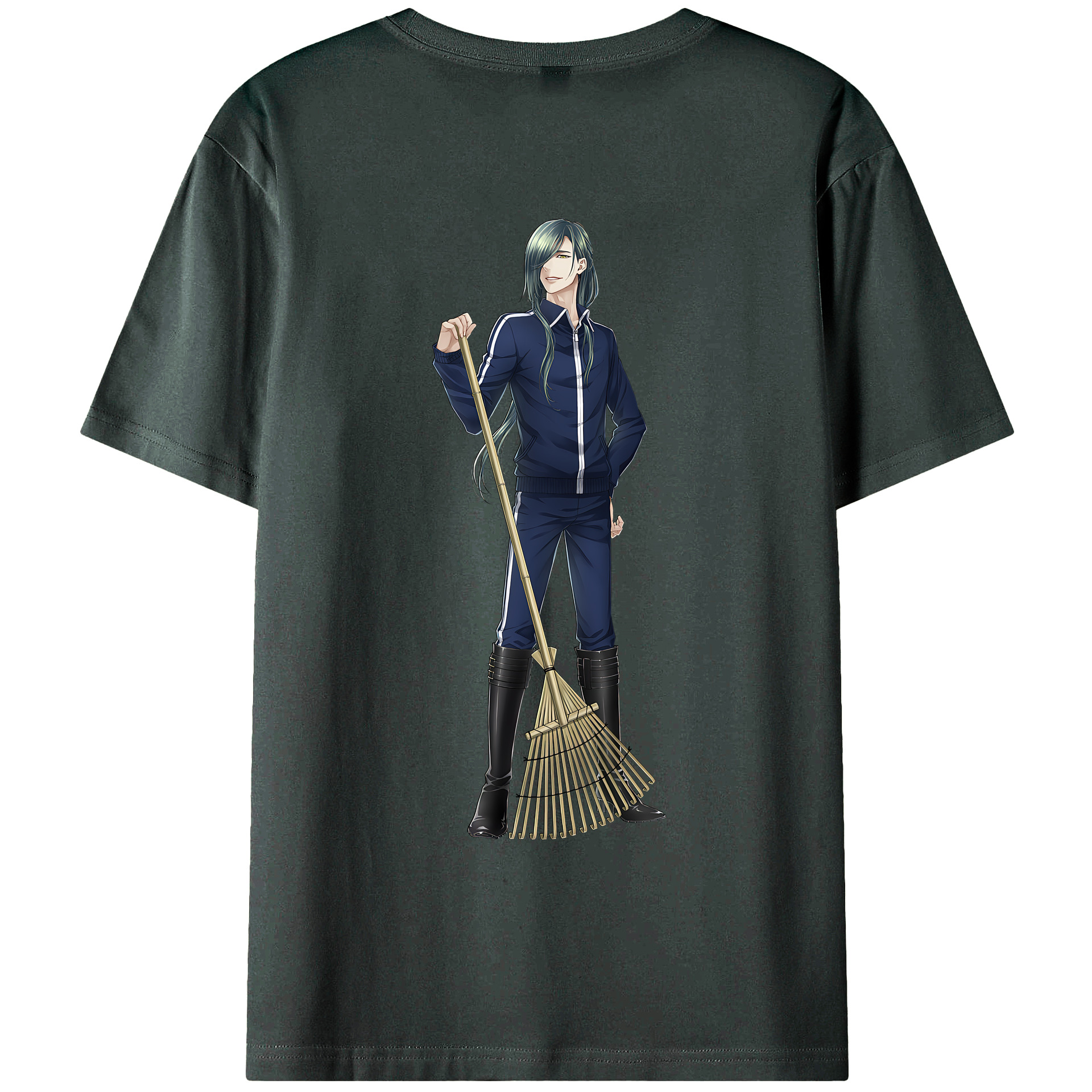 （画像用） 刀剣乱舞 Touken Ranbu 綿100％ メンズ半袖Tシャツ（バックプリント） 通気性